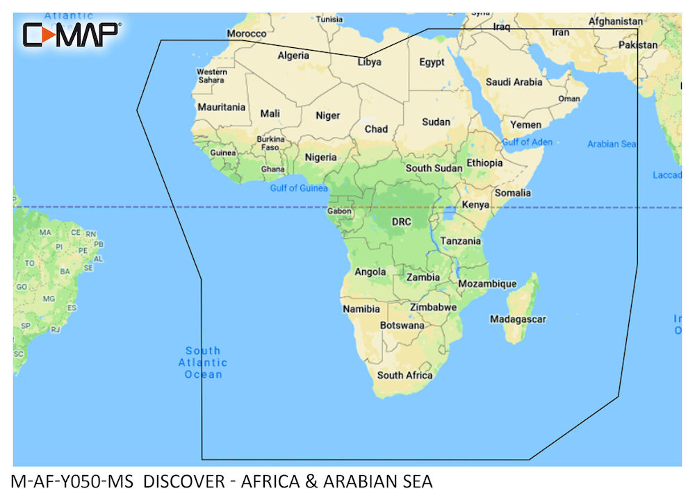 C MAP DISCOVER Africa Arabian Sea Simrad   M Af Y050 Ms 01 